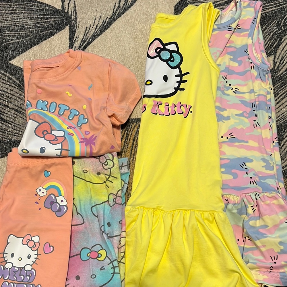 Lot of Toddler/girls Hello Kitty by Sanrio shirt/shorts/dresses
